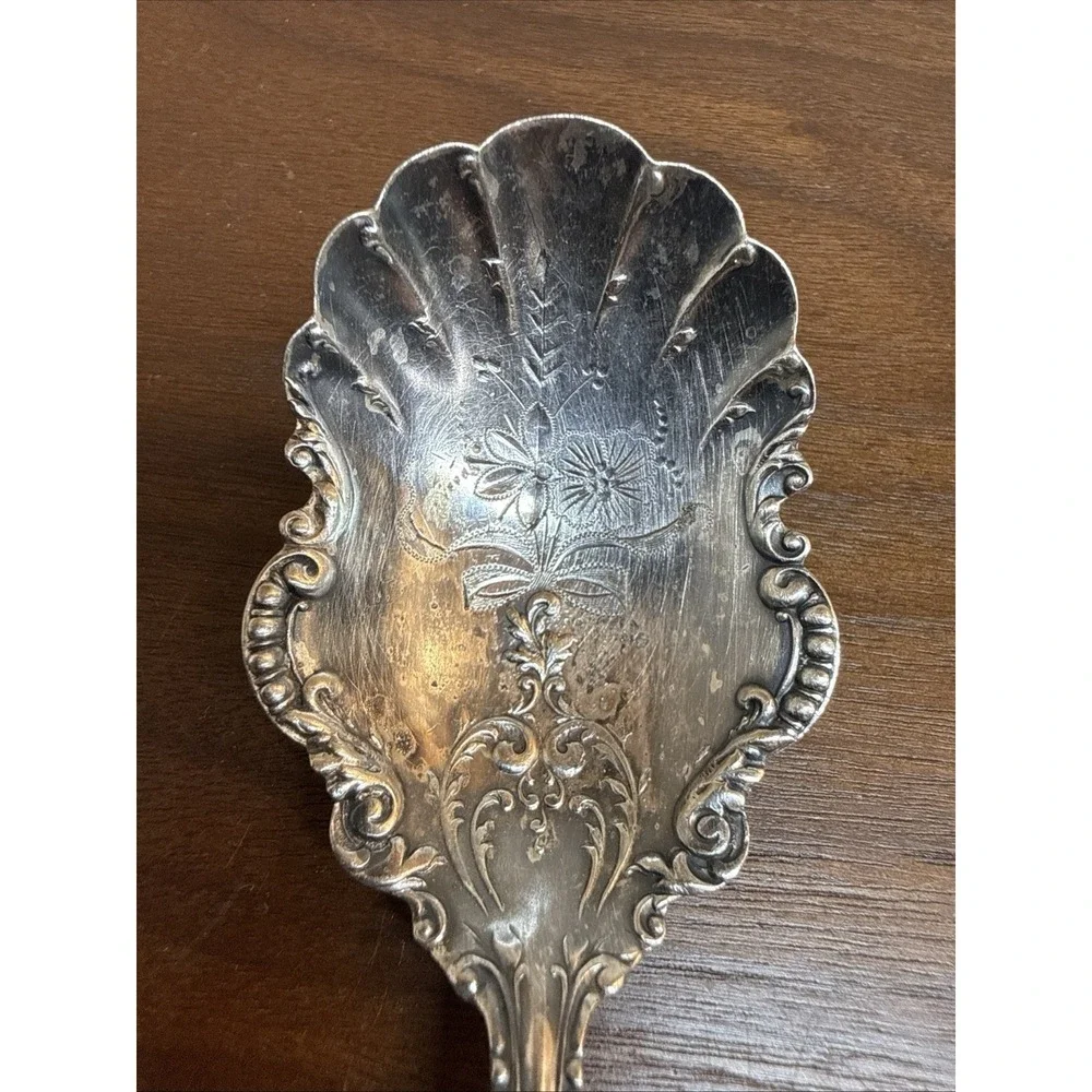 Antique WM ROGERS YORK Ornate 1900 Sterling Silver Spoon 6